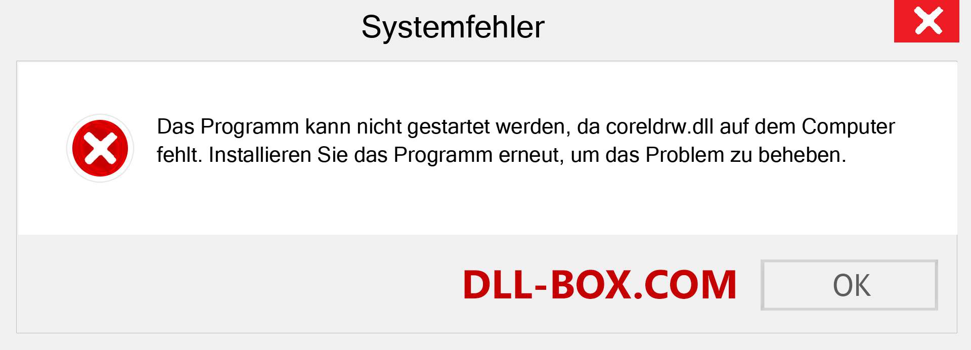 coreldrw.dll-Datei fehlt?. Download für Windows 7, 8, 10 - Fix coreldrw dll Missing Error unter Windows, Fotos, Bildern